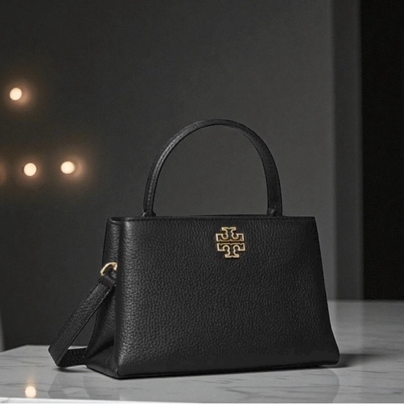 Tory Burch Britten Mini Satchel Black Leather Handbag